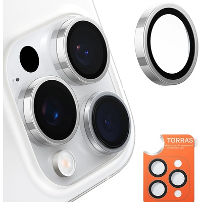 TORRAS Протектор за камера за iPhone 16 Pro Max - Torras Lensguard Camera Protector - Titanium Grey
