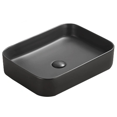 Mexen Vena умивалник на плот 50 x 37 см, черен мат - 22195085 (22195085)