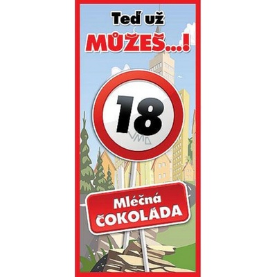 Bohemia Gifts Mléčná Vše nejlepší 18, 100 g