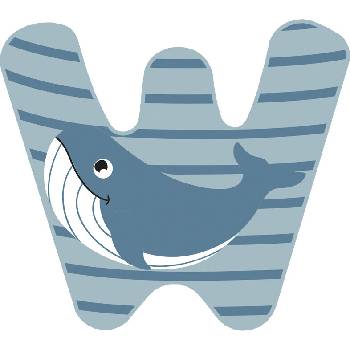 Small Foot drevené písmeno W