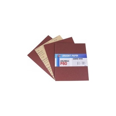 Brúsny papier 230x280mm, P80, 10ks
