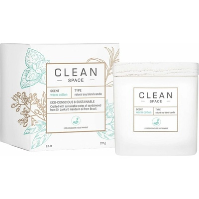 Clean Vonná sviečka WARM COTTON 227 g