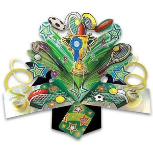 Second nature Изскачаща 3D картичка Sporta icons