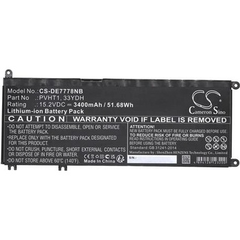 Cameron Sino Батерия за лаптоп DELL G3 15, G5 15 5587, INS 15PD-1863BL, Latitude 15 3590, 33YDH, W7NKD, LiIon 15.2V 3400mAh CAMERON SINO (CS-DE7778NB)