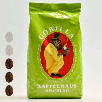 Gorilla Gorilla Kaffeehaus кафе на зърна, 1кг, благородна смес, без горчиви вещества (FF01GOKH)