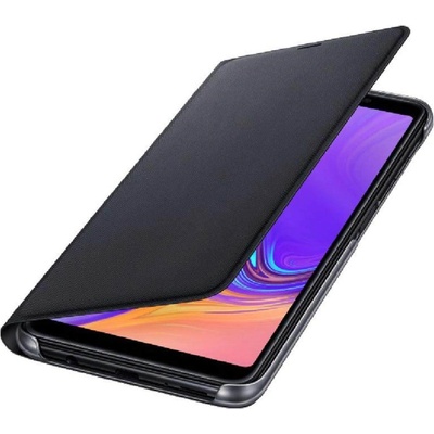 Samsung Flip Wallet Cover EF-WA750PBEGWW - оригинален кожен кейс за Samsung Galaxy A7 (2018) (черен)
