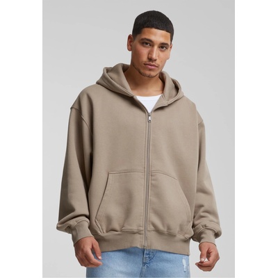 Urban Classics Суичър DEF Zip Hoody brown washed01 XXLUB-DFZH042-15524 - Бял, размер XXL
