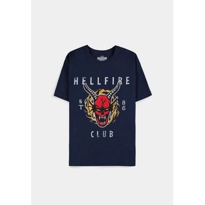 Stranger Things Hellfire Club Member Men's Short Sleeved T-Shirt blue