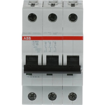 ABB АВТ. ПРЕДПАЗИТЕЛ 3p mcb s203-c16 (m518253)