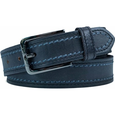 Pierre Cardin VALMIO Kožený opasek 612 černý Černá 612-BLACK