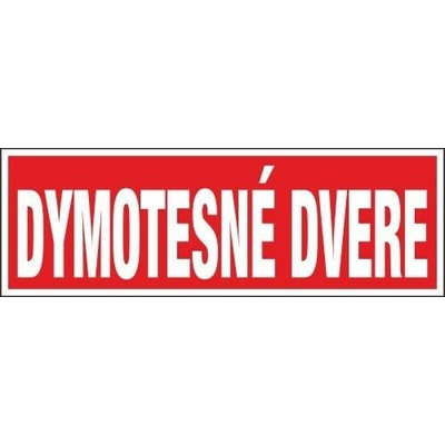 F-dymotes Dymotesné dvere samolepka 120x70 mm