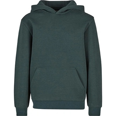 Build Your Brand detská mikina s kapucňou BY315 Bottle Green