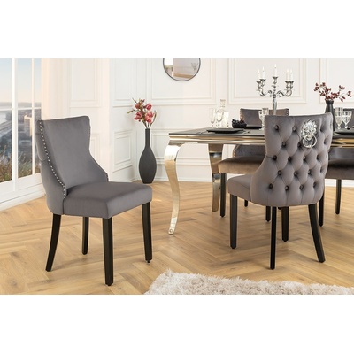 LuxD Queen Lví hlava šedý samet