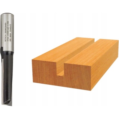 Drážkovací fréza s přesahem, dvoubřitá, tvrdokovová, Bosch 12mm, D12mm, L40mm, G81mm