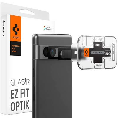 2 броя протектори за камерата на Google Pixel 7A от Spigen Optik Tr " Ez Fit" Camera Protector - Черен (8809896743259)