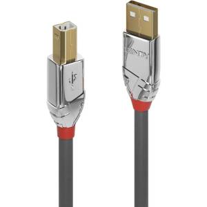 Lindy LNY-36644 : : USB 2.0 кабел, 1x Type A, 1x Type B, Cromo Line, сив, 5.0 м