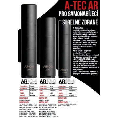 A-TEC AR 40-3 pro ráže do .223" 5,56mm na závit M13x1mm LH AUG