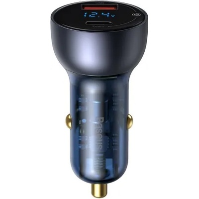 Baseus Зарядно за кола Baseus USB / USB Type C, 65W, 5A, SCP Quick Charge 4.0+ Power Delivery 3.0 LCD display, Черен (CCKX-C0G)
