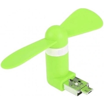 Micro USB větráček zelený