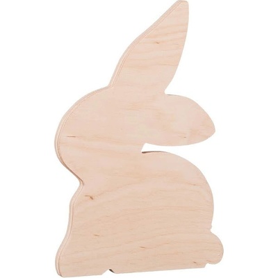 ČistéDřevo Dřevěný ozdobný zajíc 17 cm