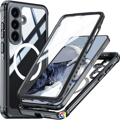 Samsung Galaxy S25+ 5G MagSafe / Magnetic Metal Frame/ HD Tempered Glass Калъф и Протектор