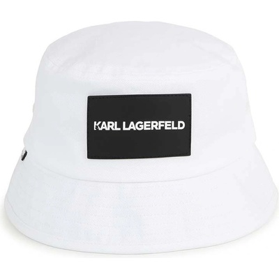 Karl Lagerfeld Детска памучна капела Karl Lagerfeld в бяло от памук (Z30144.)