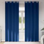 Pure Line Home Плътни завеси в цвят мастиленосин с метални халки, 2 бр. , 140 x 260 см
