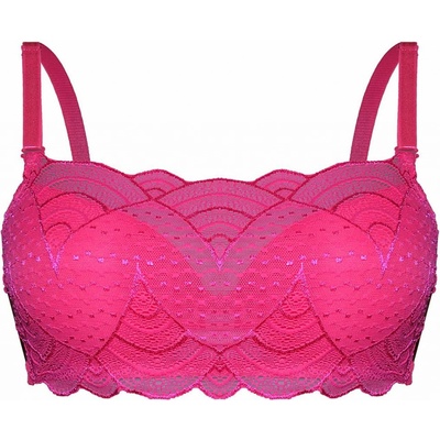 Aliet push-up krajkový pás s kosticemi B110 růžová