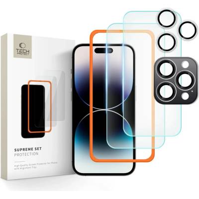Tech-Protect supreme Комплект от 3 броя защитни стъкла за iphone 16 pro max Прозрачно (5906302310937)