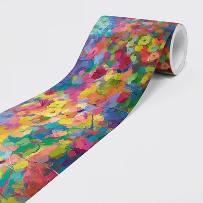 DIMEX ART Самозалепваща нетъкана бордюра цветя в различни цветове 15 см x 5 м