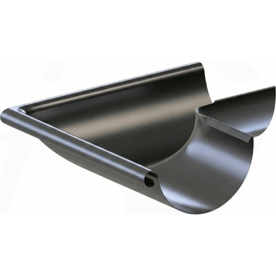 Krop Roh/kút polkruhového žľabu 90° oceľový vonkajší 280 mm systém 130 RAL 7016 antracit