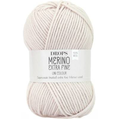 Příze DROPS Merino Extra Fine uni color 50 - krémová