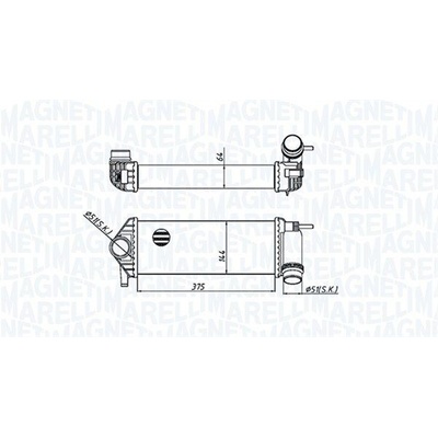 CHLADIČ TURBA, INTERCOOLER MAGNETI MARELLI 351319205510