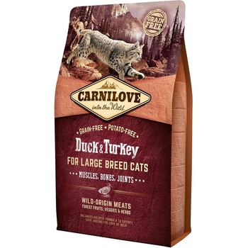 Carnilove Duck & Turkey for Large Breed Cats Muscles Bones Joints 2 kg