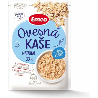 Emco Ovsená kaša natural -30% cukru 55 g
