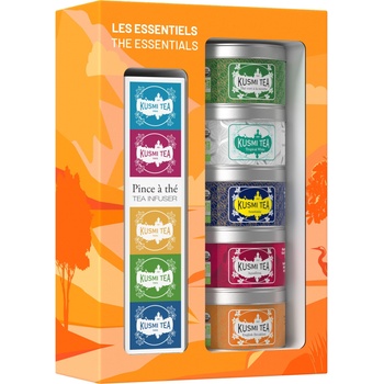 Kusmi Tea Чаен комплект Kusmi The Essentials Gift със запарка за чай 5 x 20 г (21175A1150)