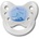 Dentistar Силиконова залъгалка с халка Dentistar Art - Кит, размер 1 (22201)