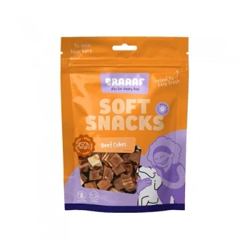 Braaaf Soft Snack Cubes Beef Аnd Fish - Меки лакомства за кучета, вкусни кубчета с телешко и риба - 85 гр