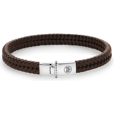 Rebel & Rose Pánsky kožený náramok Braided Apollo Cognac RR-L0173-S-M