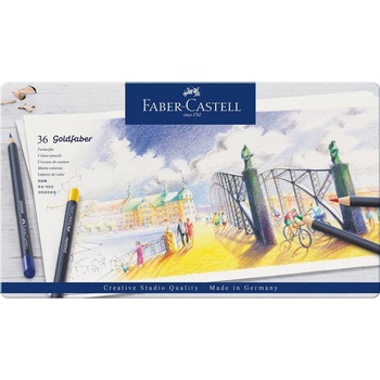 Faber-Castell Цветни моливи Goldfaber, 36 цвята, в метална к (1015120469)