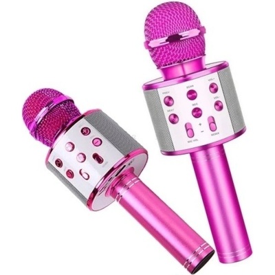 R2INVEST WS 858 BEZDRÔTOVÝ MIKROFÓN KARAOKE ružový