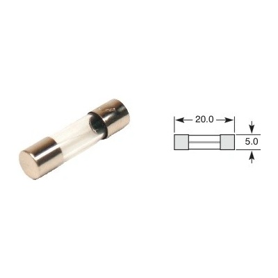 Pojistka skleněná 1A - 5 x 20
