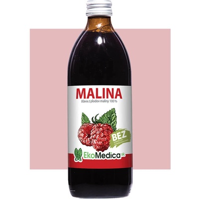 EkoMedica Malina 100% přírodní šťáva 0,5 l