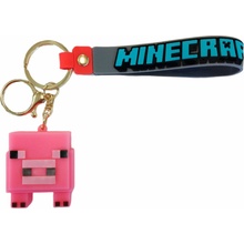 Prívesok na kľúče Minecraft Prasa s pútkom a karabínou