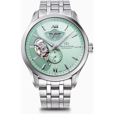 Orient Star RE-AV0B11E Limited Edition Мъжки часовник - Автоматичен, Лимитиран, Ментово-Зелен Циферблат, 41мм, Резерв 50ч, 100м Водоуст