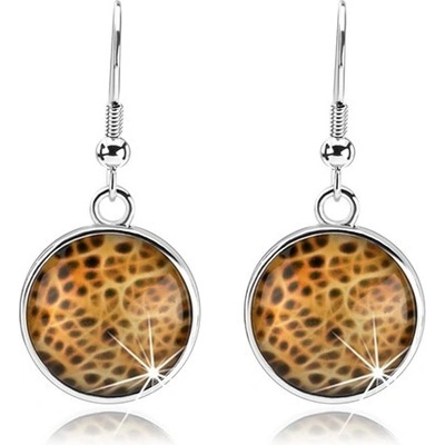 Šperky eshop kruhové vypouklé hladké sklo abstraktní vzor síť cabochon SP78.01