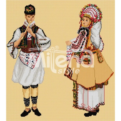 Milena Style Плевенска носия - гоблен със схема конци Ariadna 1: 1