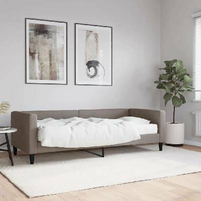 vidaXL Válenda s matrací taupe textil