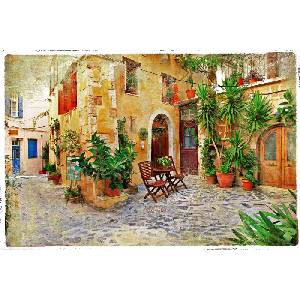 DIMEX ART Флизелинов фототапет стара гръцка улица 375 x 250 см
