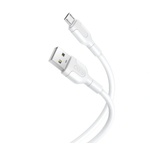 XO Кабел за зареждане и пренос на данни XO cable NB212 USB - microUSB 1, 0 m 2, 1A, Бял (NB212)